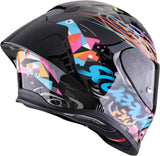 Integralhelm Für Motorrad Scorpion Exo Exo-R1 Evo Ii Air Ultra Tct Schwarz Blau Rosa Savage Grösse Xl
