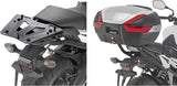 Monokey Trekker Dolomiti Black Aluminium Top Case - 46 Lt Trekker Dolomiti Aluminium - Givi Compatible With Honda Cb 650 F (2017-2018)