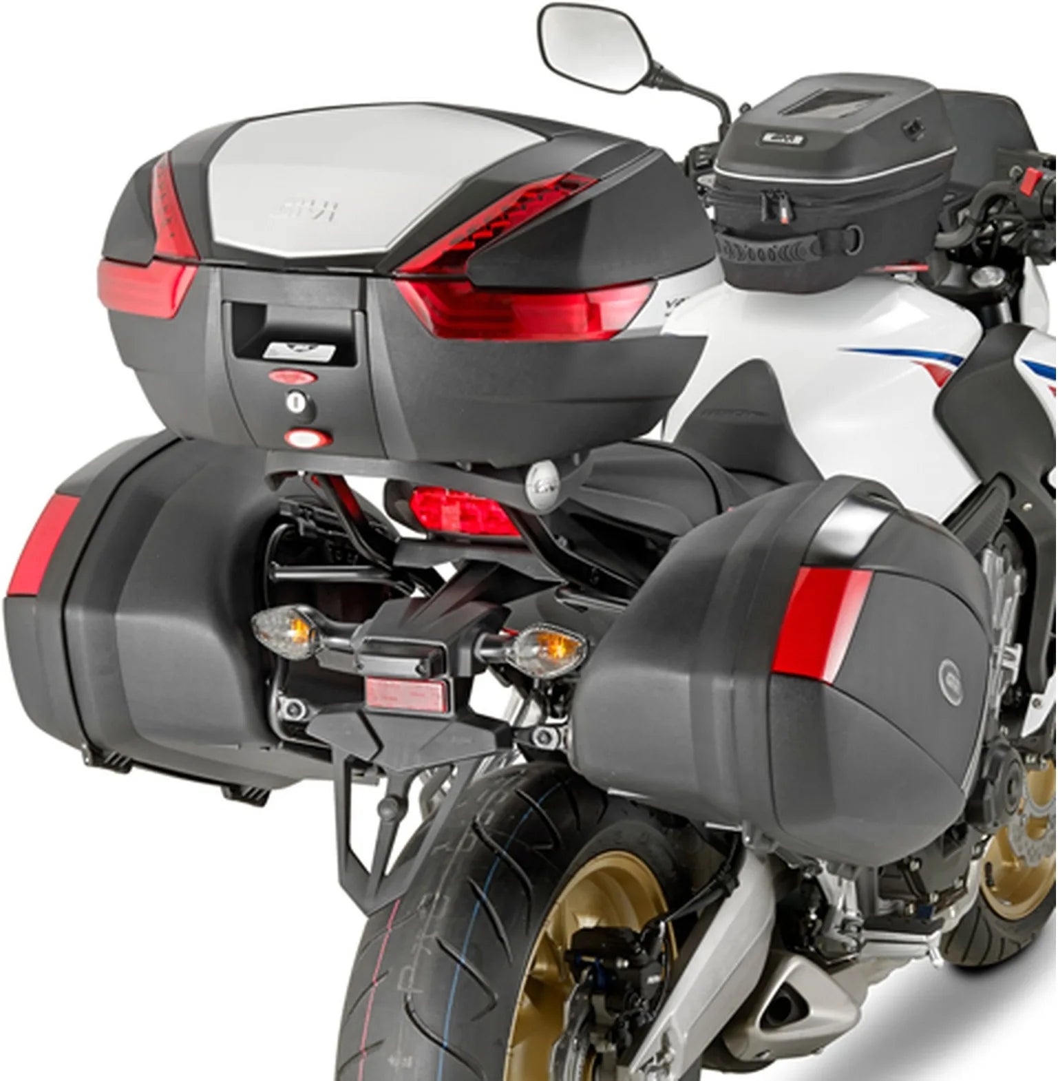 Motorradkoffer Monolock Alpina Aluminium 44 Lt Alpina Aluminium - Givi Kompatibel Mit Honda Cb 650 F (2014-2016)