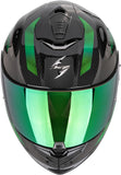 Integralhelm Für Motorrad Scorpion Exo Exo-1500 Carbon Air Carbon Fiber Schwarz Grün Platted Grösse Xxl