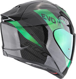 Integralhelm Für Motorrad Scorpion Exo Exo-1500 Carbon Air Carbon Fiber Schwarz Grün Platted Grösse Xxl