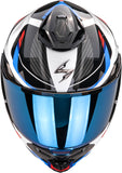 Full-Face Motorcycle Helmet Scorpion Exo Exo-1500 Air Ultra Tct White Red Blue Sleek Size Xxl