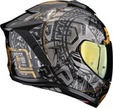 Integralhelm Für Motorrad Scorpion Exo Exo-1500 Air Ultra Tct Schwarz Grau Gold Apus Grösse M