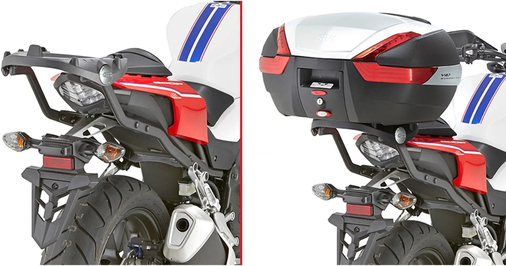Motorradkoffer Monolock Schwarz Tech 29 Lt Technopolymer - Givi Kompatibel Mit Honda Cb 500 F (2016-2018)