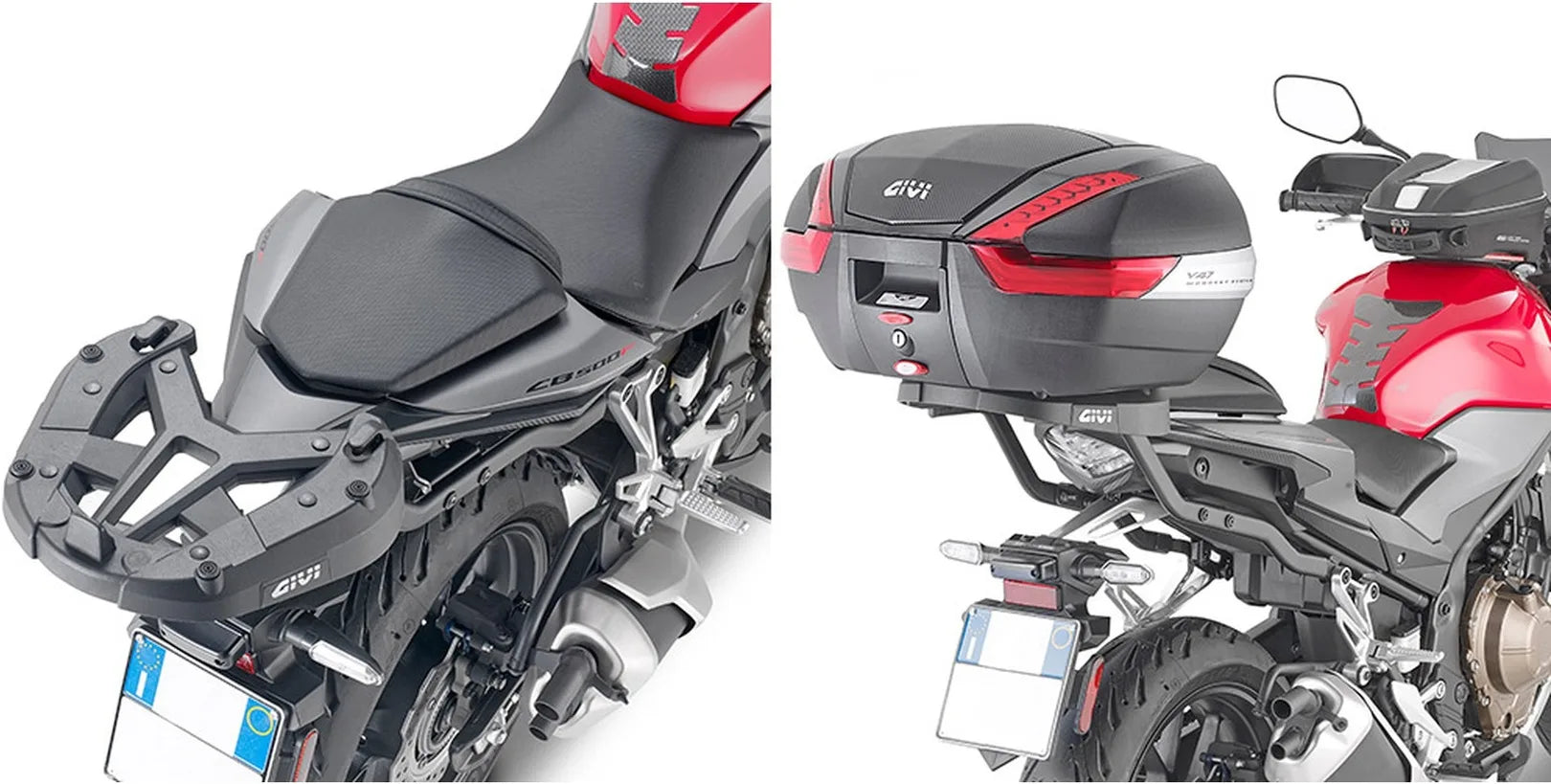 Motorradkoffer Monolock Schwarz Tech 29 Lt Technopolymer - Givi Kompatibel Mit Honda Cb 500 F (2019-2023)