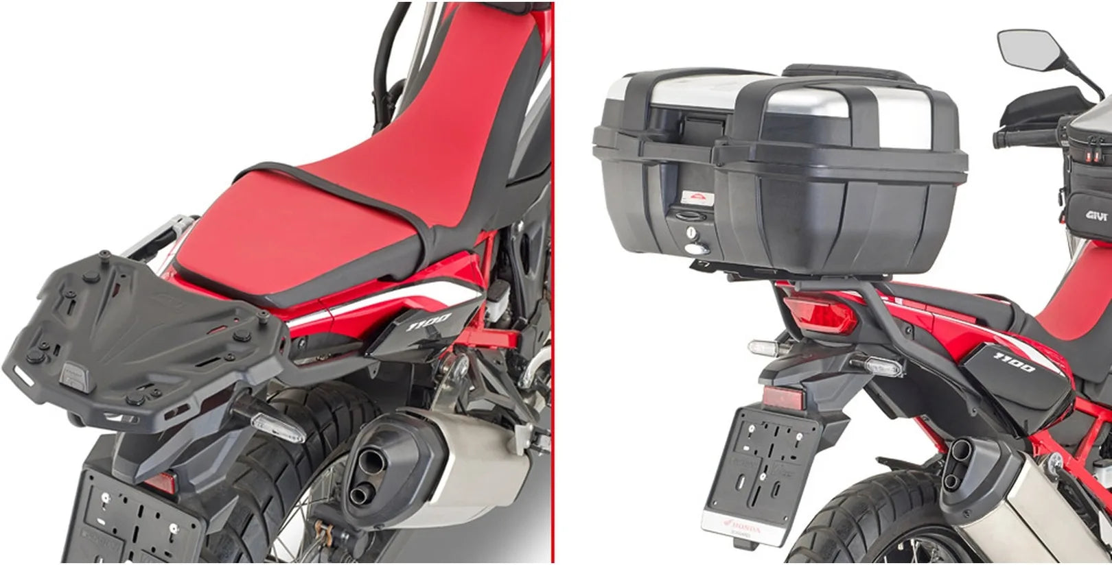 Motorradkoffer Monolock Alpina Aluminium 44 Lt Alpina Aluminium - Givi Kompatibel Mit Honda Crf 1100 L Africa Twin (2020-2023)