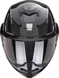 Klapphelm Für Motorrad Scorpion Exo Exo-Tech Evo Carbon Carbon Fiber Schwarz Rot Cad Grösse Xs