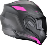 Klapphelm Für Motorrad Scorpion Exo Exo-Tech Evo Polycarbonate Mattschwarz Rosa Socius Grösse M