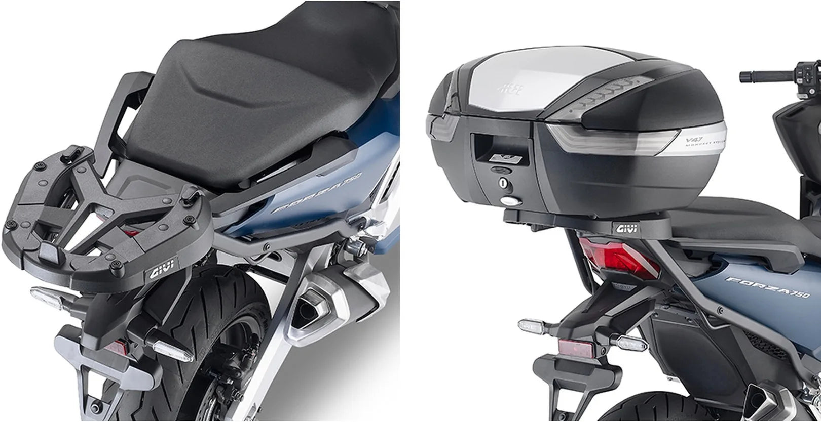 Motorradkoffer Monolock Alpina Aluminium Schwarz 44 Lt Alpina Aluminium - Givi Kompatibel Mit Honda Forza 750 (2025)