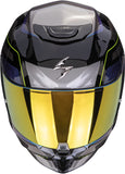 Full-Face Motorcycle Helmet Scorpion Exo Exo-391 Polycarbonate Black Blue Leo Size L