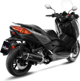 Auspuffendstück Mit Geräuschzulassung Nero Edelstahl Endkappe Carbon Fiber - Leovince Kompatibel Mit Yamaha X-Max 300 (2017-2020)
