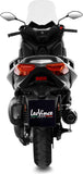 Auspuffendstück Mit Geräuschzulassung Nero Edelstahl Endkappe Carbon Fiber - Leovince Kompatibel Mit Yamaha X-Max 300 (2017-2020)