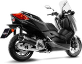 Komplette Auspuffanlage Ohne Katalysator Und Ohne Geräuschzulassung Nero Edelstahl Endkappe Carbon Fiber - Leovince Kompatibel Mit Yamaha X-Max 125 (2018-2020)