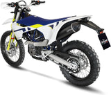 Auspuffendrohr Ohne Geräuschzulassung Nero Edelstahl Endkappe Carbon Fiber - Leovince Kompatibel Mit Husqvarna 701 Enduro - Lr (2021-2024)