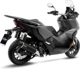 Auspuffendrohr Ohne Geräuschzulassung Nero Edelstahl Endkappe Carbon Fiber - Leovince Kompatibel Mit Honda Sh 350 I (2021-2024)