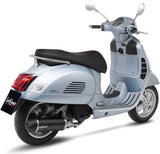 Auspuffendrohr Ohne Geräuschzulassung Nero Edelstahl Endkappe Carbon Fiber - Leovince Kompatibel Mit Piaggio Vespa Gts 125 Ie - Super (2021-2024)