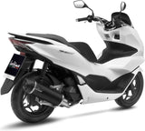 Komplette Abgasanlage Mit Katalysator Und Geräuschzulassung Nero Edelstahl Endkappe Carbon Fiber - Leovince Kompatibel Mit Honda Pcx 125 (2021-2024)