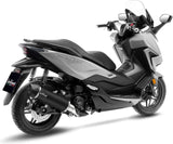 Auspuffendrohr Ohne Geräuschzulassung Nero Edelstahl Endkappe Carbon Fiber - Leovince Kompatibel Mit Honda Forza 350 (2021-2024)