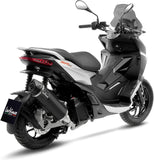 Auspuffendstück Mit Geräuschzulassung Nero Edelstahl Endkappe Carbon Fiber - Leovince Kompatibel Mit Aprilia Sr Gt 125 - Sport (2022-2024)