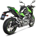 Auspuffendstück Mit Geräuschzulassung Lv Pro Edelstahl Endkappe Carbon Fiber - Leovince Kompatibel Mit Kawasaki Z 900 (2017-2019)
