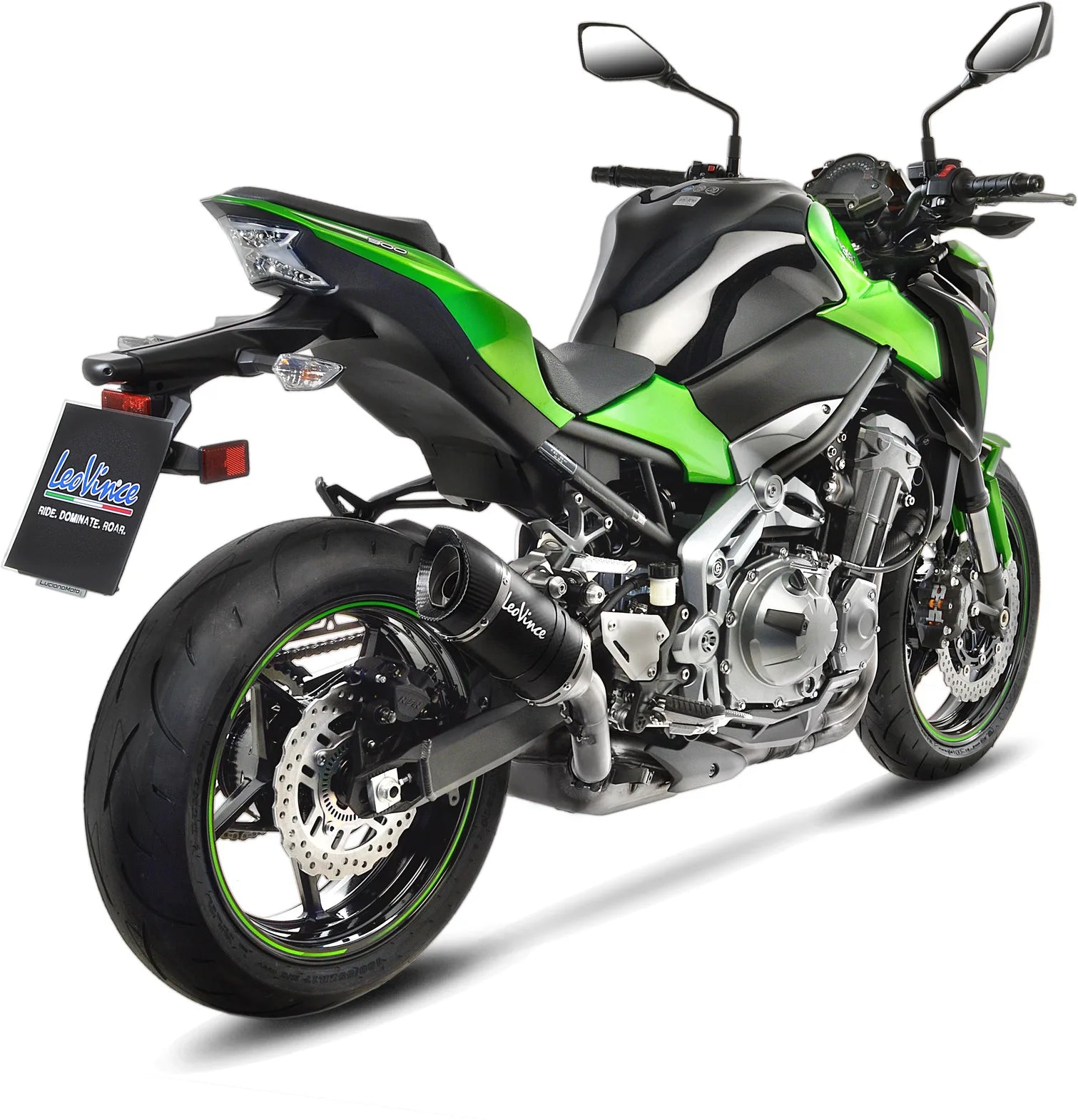 Auspuffendstück Mit Geräuschzulassung Lv Pro Carbon Fiber Endkappe Carbon Fiber - Leovince Kompatibel Mit Kawasaki Z 900 A2 (2018-2024)