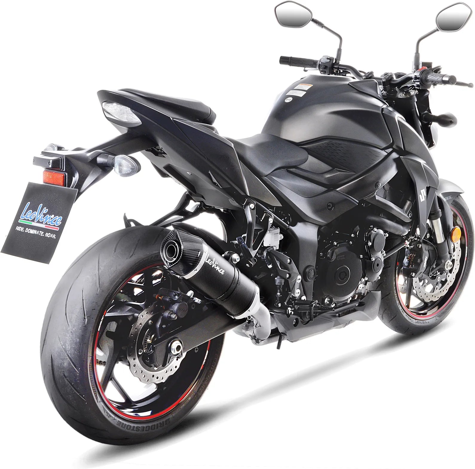 Auspuffendrohr Ohne Geräuschzulassung Lv One Evo Carbon Fiber Endkappe Carbon Fiber - Leovince Kompatibel Mit Suzuki Gsx-S 750 - Z Abs A2 (2019-2020)