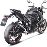 Exhaust Tip With Noise Certification Lv One Evo Carbon Fiber Carbon Fiber End Cap - Leovince Compatible With Suzuki Gsx-S 750 - Z Abs (2017-2020)