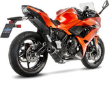 Komplette Abgasanlage Mit Katalysator Und Geräuschzulassung Lv One Evo Carbon Fiber Endkappe Carbon Fiber - Leovince Kompatibel Mit Kawasaki Z 650 (2017-2019)
