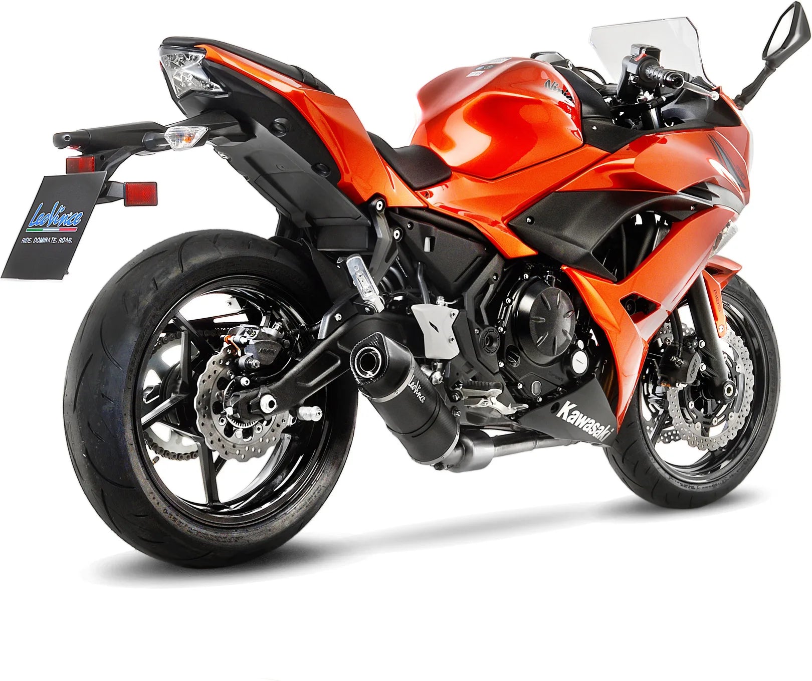 Komplette Abgasanlage Mit Katalysator Und Geräuschzulassung Lv One Evo Carbon Fiber Endkappe Carbon Fiber - Leovince Kompatibel Mit Kawasaki Z 650 (2020)