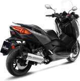 Auspuffendstück Mit Geräuschzulassung Lv One Evo Edelstahl Endkappe Carbon Fiber - Leovince Kompatibel Mit Yamaha X-Max 300 (2017-2020)