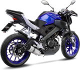 Komplette Abgasanlage Mit Katalysator Und Geräuschzulassung Lv One Evo Edelstahl Endkappe Carbon Fiber - Leovince Kompatibel Mit Yamaha Yzf-R 125 (2017-2018)