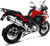 Auspuffendrohr Ohne Geräuschzulassung Lv One Evo Edelstahl Endkappe Carbon Fiber - Leovince Kompatibel Mit Benelli Trk 502 X (2018-2024)