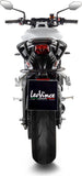 Exhaust Tip Without Sound Certification Lv One Evo Stainless Steel Carbon Fiber End Cap - Leovince Compatible With Triumph Street Triple 765 S - R Lrh (2017-2019)