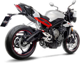 Auspuffendrohr Ohne Geräuschzulassung Lv One Evo Carbon Fiber Endkappe Carbon Fiber - Leovince Kompatibel Mit Triumph Street Triple 765 R - Sa2 (2020-2022)