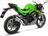 Exhaust Tip Without Sound Certification Lv One Evo Stainless Steel Carbon Fiber End Cap - Leovince Compatible With Kawasaki Ninja 125 (2019-2024)