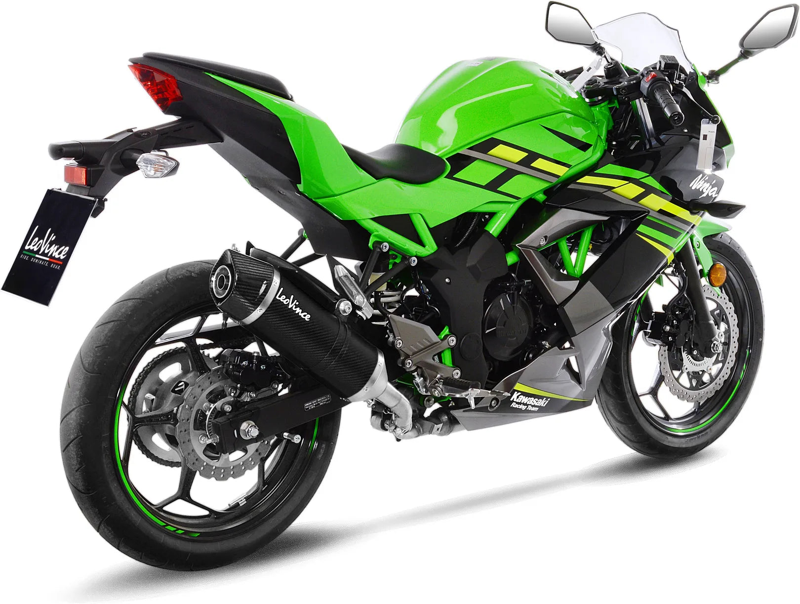 Auspuffendstück Mit Geräuschzulassung Lv One Evo Carbon Fiber Endkappe Carbon Fiber - Leovince Kompatibel Mit Kawasaki Ninja 125 (2019-2024)