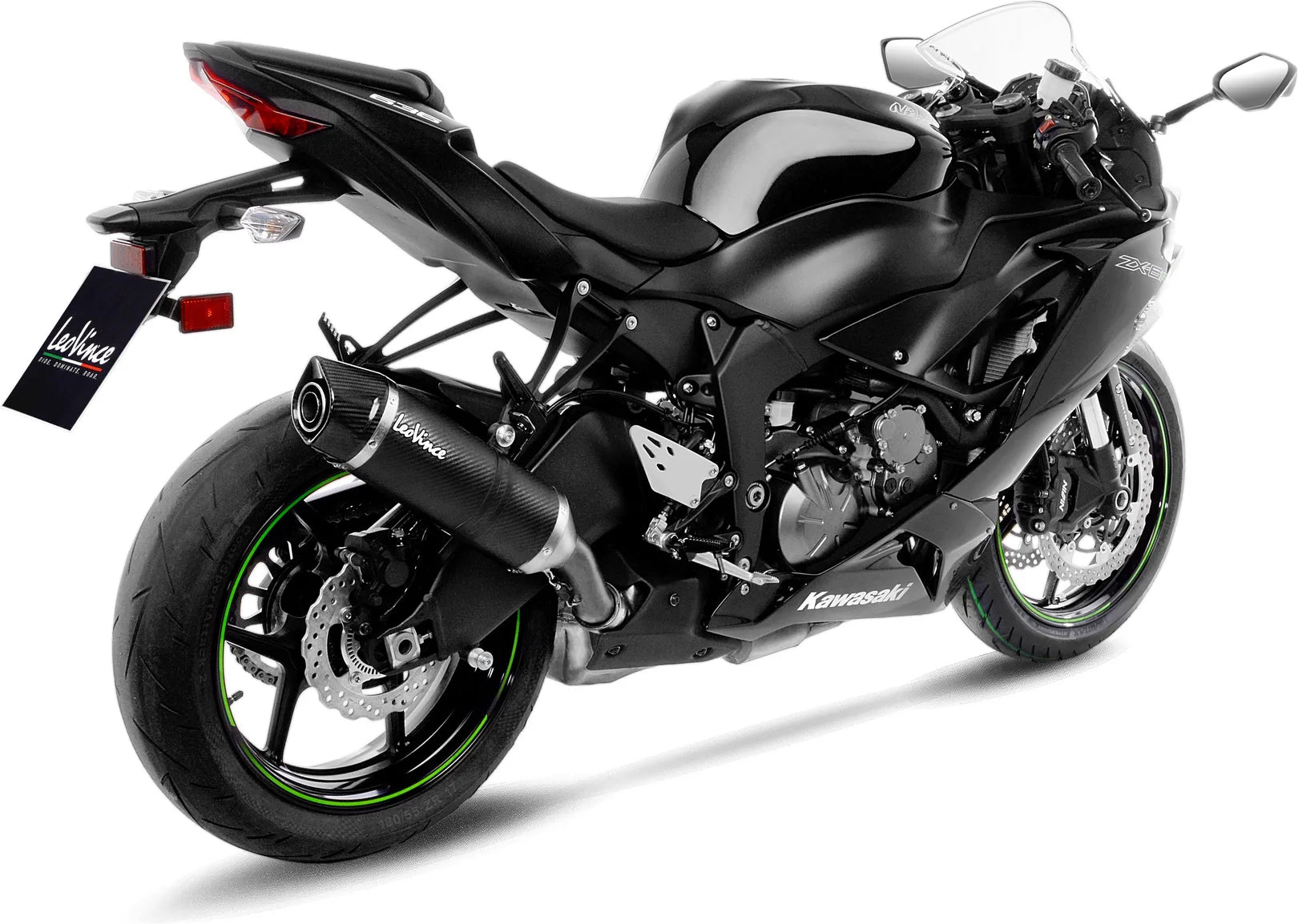 Auspuffendstück Mit Geräuschzulassung Lv One Evo Carbon Fiber Endkappe Carbon Fiber - Leovince Kompatibel Mit Kawasaki Zx 6R Ninja (2024-2026)