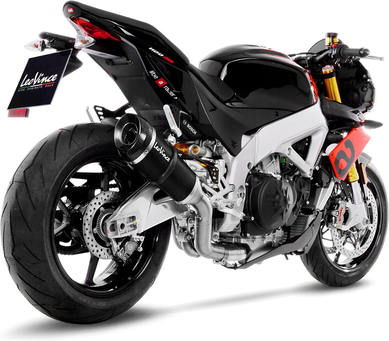 Auspuffendrohr Ohne Geräuschzulassung Factory S Carbon Fiber Endkappe Carbon Fiber - Leovince Kompatibel Mit Aprilia Rsv4 1100 Factory (2021-2024)