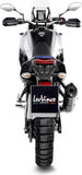Exhaust Tip Without Sound Certification Lv One Evo Steel Black Carbon Fiber End Cap - Leovince Compatible With Yamaha Ténéré 700 Rally (2025-2026)