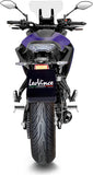Komplette Abgasanlage Mit Katalysator Und Geräuschzulassung Lv One Evo Edelstahl Schwarz Endkappe Carbon Fiber - Leovince Kompatibel Mit Yamaha Tracer 7 Gt (2020-2024)