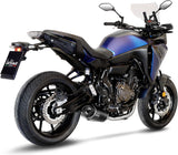 Komplette Auspuffanlage Ohne Katalysator Und Ohne Geräuschzulassung Lv One Evo Edelstahl Schwarz Endkappe Carbon Fiber - Leovince Kompatibel Mit Yamaha Tracer 7 (2020-2024)