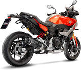 Auspuffendrohr Ohne Geräuschzulassung Factory S Edelstahl Schwarz Endkappe Carbon Fiber - Leovince Kompatibel Mit Bmw F 900 R - Xr - A2 (2020-2024)