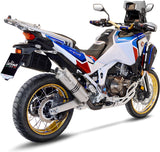 Exhaust Tip Without Sound Certification Lv One Evo Stainless Steel - Leovince Compatible With Honda Crf 1100 L Africa Twin Dct (2020-2023)