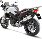 Auspuffendrohr Ohne Geräuschzulassung Lv One Evo Edelstahl Endkappe Carbon Fiber - Leovince Kompatibel Mit Bmw F 800 Gt (2017-2020)