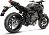 Complete Exhaust System Without Catalytic Converter And Without Sound Certification Lv One Evo Carbon Fiber Carbon Fiber End Cap - Leovince Compatible With Yamaha Yzf-R7 700 (2021-2024)