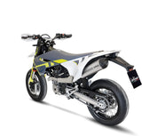 Auspuffendrohr Ohne Geräuschzulassung Lv One Evo Edelstahl Endkappe Carbon Fiber - Leovince Kompatibel Mit Husqvarna 701 Enduro - Lr (2021-2024)