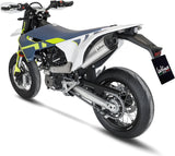Komplette Abgasanlage Mit Katalysator Und Geräuschzulassung Lv One Evo Edelstahl Endkappe Carbon Fiber - Leovince Kompatibel Mit Husqvarna 701 Supermoto (2021-2024)