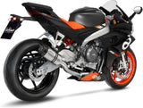 Komplette Auspuffanlage Ohne Katalysator Und Ohne Geräuschzulassung Lv Pro Edelstahl Endkappe Carbon Fiber - Leovince Kompatibel Mit Aprilia Tuono 660 (2021-2024)