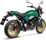 Complete Exhaust System Without Catalytic Converter And Without Sound Certification Lv One Evo Steel Black Carbon Fiber End Cap - Leovince Compatible With Kawasaki Z 650 Rs (2022-2024)