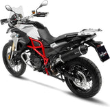 Auspuffendrohr Ohne Geräuschzulassung Lv One Evo Edelstahl Schwarz Endkappe Carbon Fiber - Leovince Kompatibel Mit Bmw F 800 Gs - Adventure (2017-2018)
